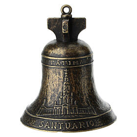 Campana Madonna di Fatima in metallo brunito 5x7 cm