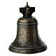 Campana Madonna di Fatima in metallo brunito 5x7 cm s5
