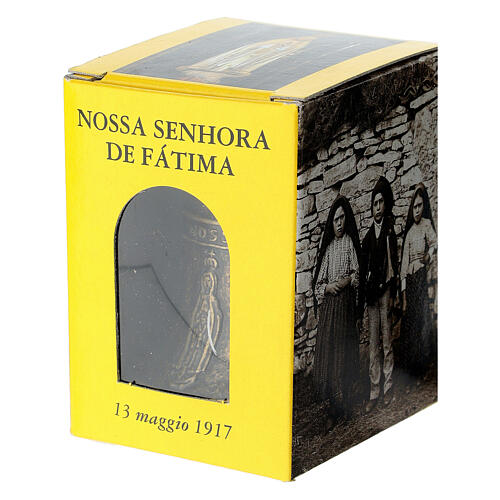 Bronzed Metal Bell Our Lady of Fatima, 5x7 cm 2