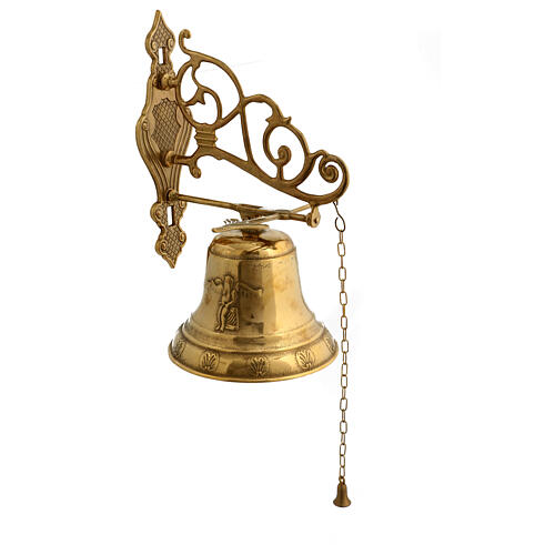 Campana mod Angelo muro ottone dorato 37 cm 1