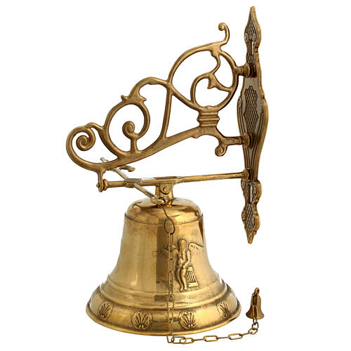 Campana mod Angelo muro ottone dorato 37 cm 7