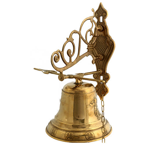 Wall Church Bell model Angel golden brass 37 cm 6