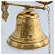 Wall Church Bell model Angel golden brass 37 cm s2