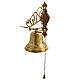 Wall Church Bell model Angel golden brass 37 cm s5