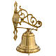 Wall mounted bell "Angelo" of gold plated brass, 12x6 in s2