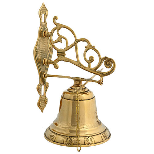 Church Bell mod angel wall gold plated brass. 30x15 cm 2