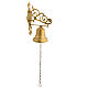 Gold plated brass wall bell with chain 30x15 cm s1