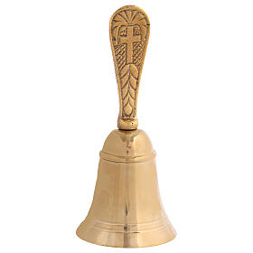 Campanilla de mesa de latón dorado 15 cm