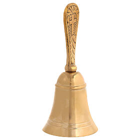 Campanilla de mesa de latón dorado 15 cm