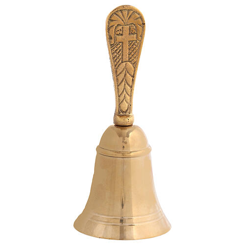 Campanilla de mesa de latón dorado 15 cm 1