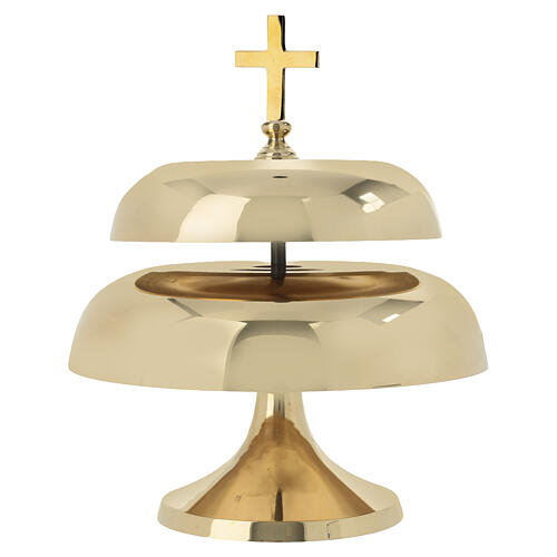 Clochette liturgique laiton coulé à deux sons 30 cm 3