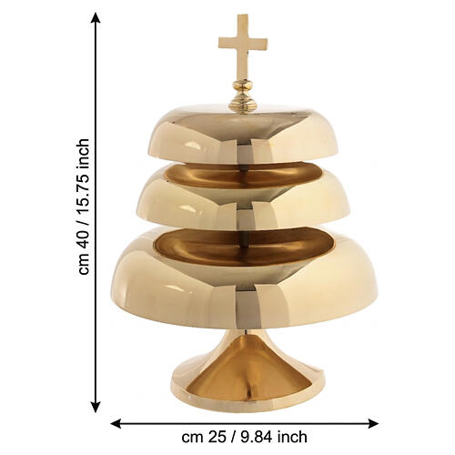 Campanello liturgico a tre suoni con martelletto 40x25x15 cm 3