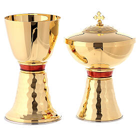 Chalice and Ciborium with enamelled ring