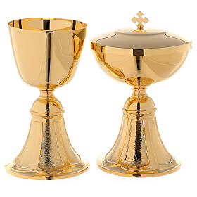 Chalice and Ciborium with cast brass foot