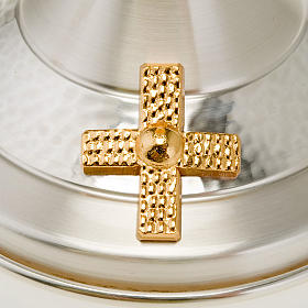 Chalice and Ciborium hammered Silver-plated brass