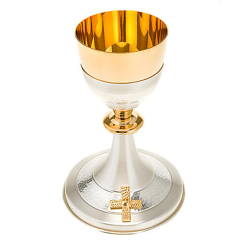 Chalice and Ciborium hammered Silver-plated brass 3