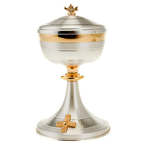 Chalice and Ciborium hammered Silver-plated brass 7