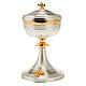 Chalice and Ciborium hammered Silver-plated brass s7
