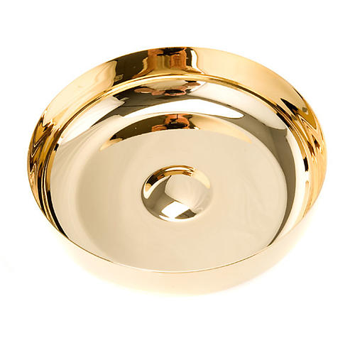 Hostienschale mit Fuß aus Gussmessing 2
