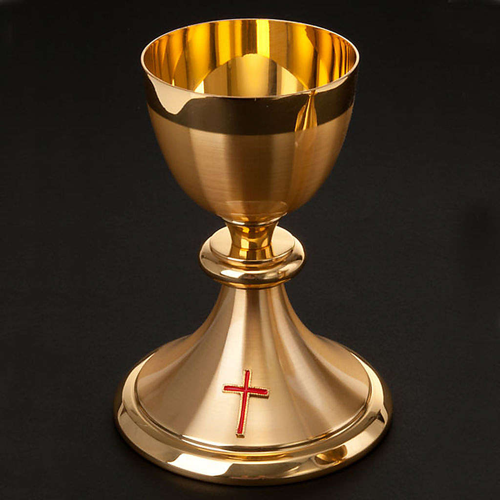 Golden chalice and ciborium with cross online sales on
