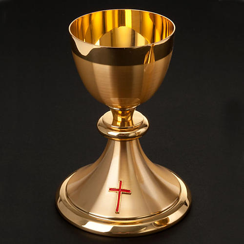 Golden chalice and ciborium with cross 3