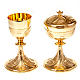 Chiselled chalice and ciborium set