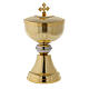 Chalice and ciborium for travel in gold-plated brass s3