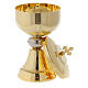 Chalice and ciborium for travel in gold-plated brass s4
