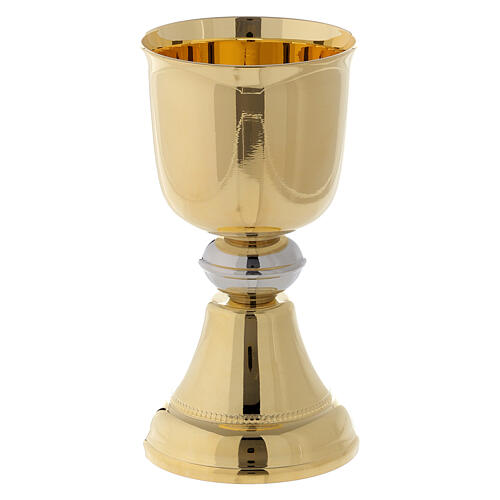Chalice and ciborium for travel in gold-plated brass 2