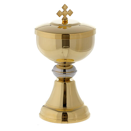 Chalice and ciborium for travel in gold-plated brass 3