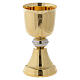 Chalice and ciborium for travel in gold-plated brass s2