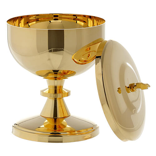 Gold-plated brass chalice and ciborium - small size 4