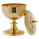 Gold-plated brass chalice and ciborium - small size s4