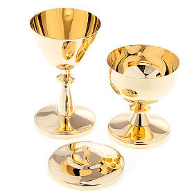 Cálice e píxide latão dourado brilhante s3