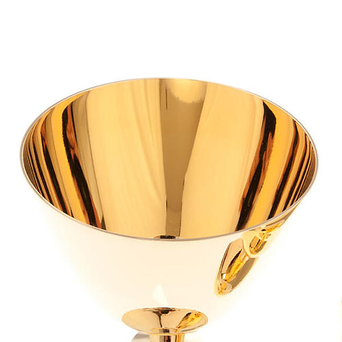 Cálice e píxide latão dourado brilhante 4