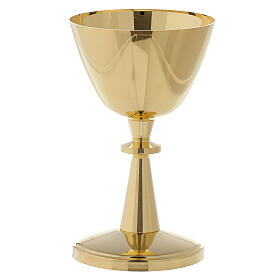 Gold-plated brass chalice and ciborium - small size