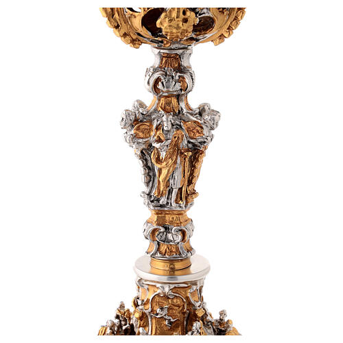 Chalice and ciborium Nativity, golden silver and brass 10