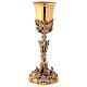 Chalice and ciborium Nativity, golden silver and brass s9