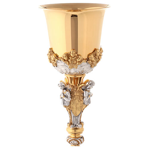 Silver chalice and ciborium annunciation, crucifixion, nativity 2
