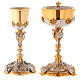 Silver chalice and ciborium annunciation, crucifixion, nativity s1