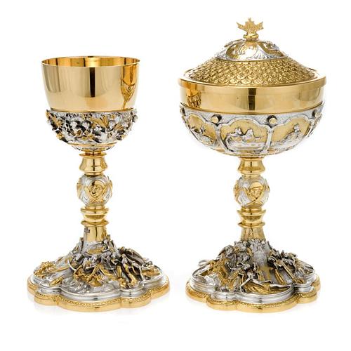 Cálice e píxide latão deposição da cruz 1