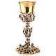 Chalice and ciborium Putti, gold plated brass s2