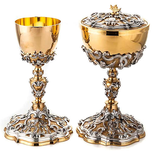 Cálice e píxide latão Milagres 1