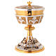 Chiselled chalice and ciborium set The last supper s8