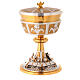 Chiselled chalice and ciborium set The last supper s9
