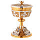 Chiselled chalice and ciborium set The last supper s10