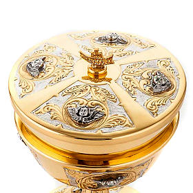 Cálice e âmbula cinzelados latão Última Ceia s6