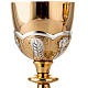 Chisellled brass chalice and ciborium set "Deer at the font" s4