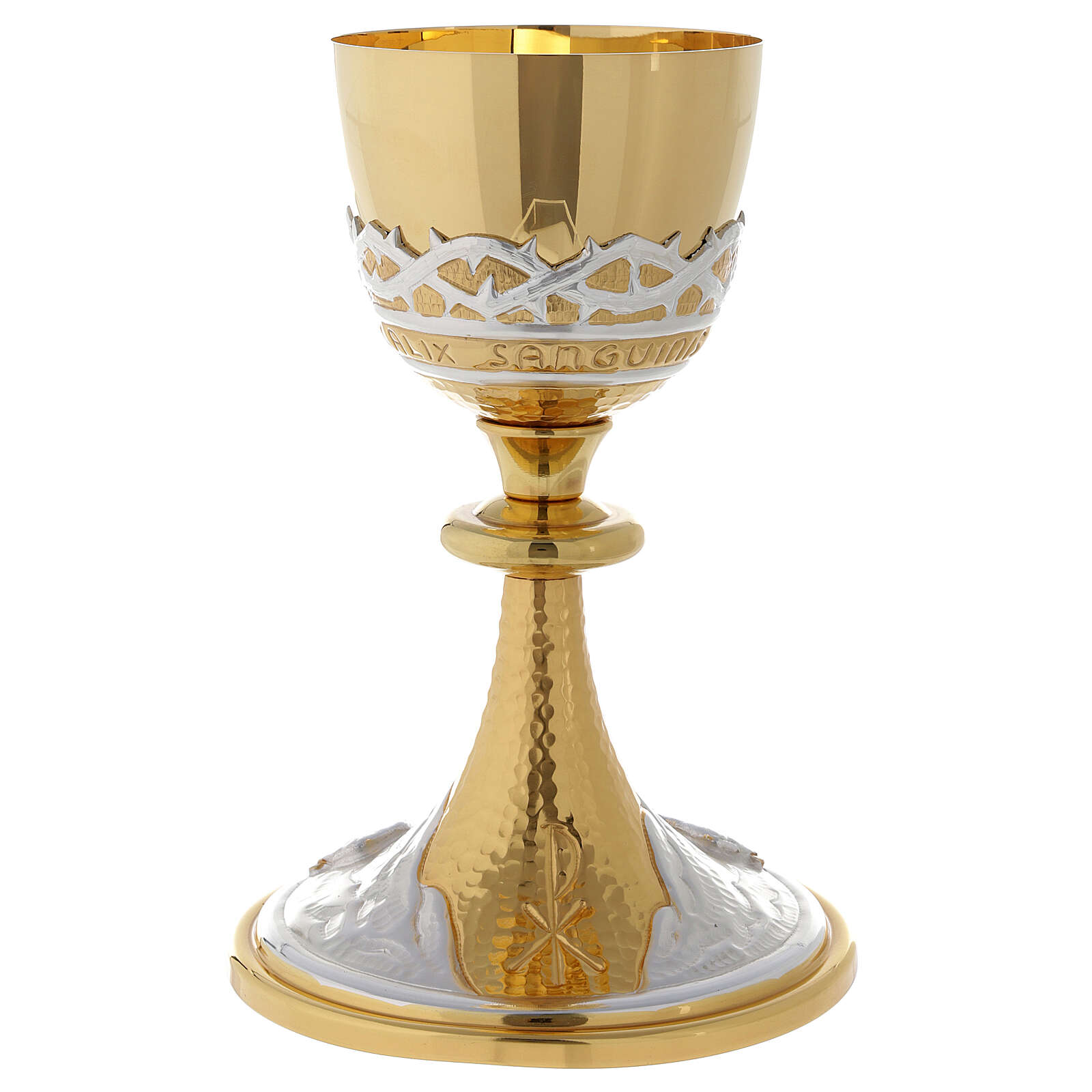 Chalice and ciborium with chiselled good shepherd | online sales on ...