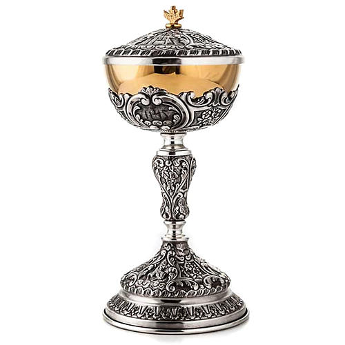 Silver chalice and ciborium tables of the Law 3